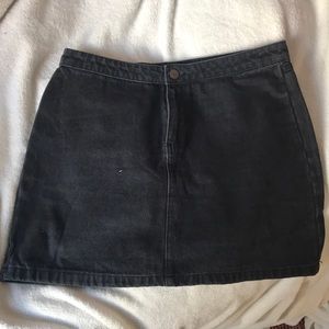black denim skirt
